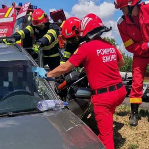 Accident pe DN 59, în localitatea Jebel