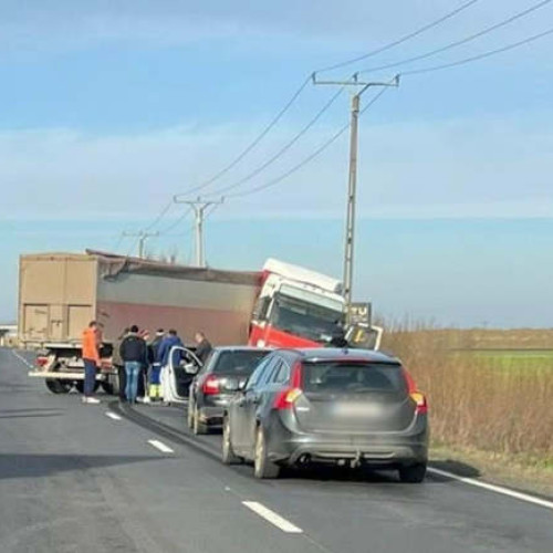 TIR derapat în Calea Șagului din Timișoara