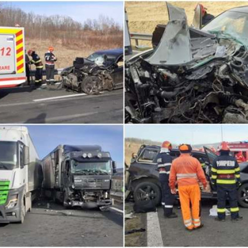 Accident cu răniți pe A1, sens Deva-Timișoara