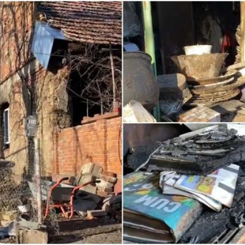 O familie din Timiș a fost distrusă de un incendiu devastator