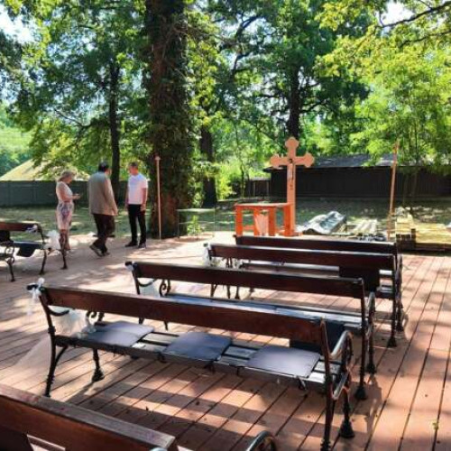 FOTO. Ce se întâmplă cu biserica de lemn care a ars în incinta Muzeului Satului Bănățean