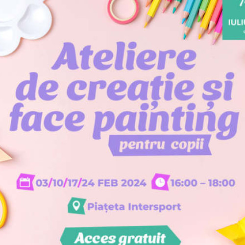 Ateliere de creație și expoziție cu instalații luminoase pentru copii, în Iulius Town