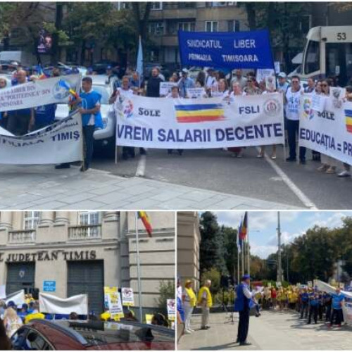 Proteste în Timișoara: sindicatele cer demisia ministrului și pregătesc acțiuni între 1 și 5 septembrie