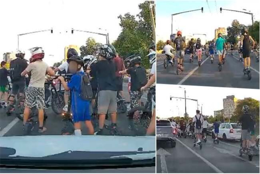 Timișoara: copii sub 14 ani surprinși pe trotinete între mașini