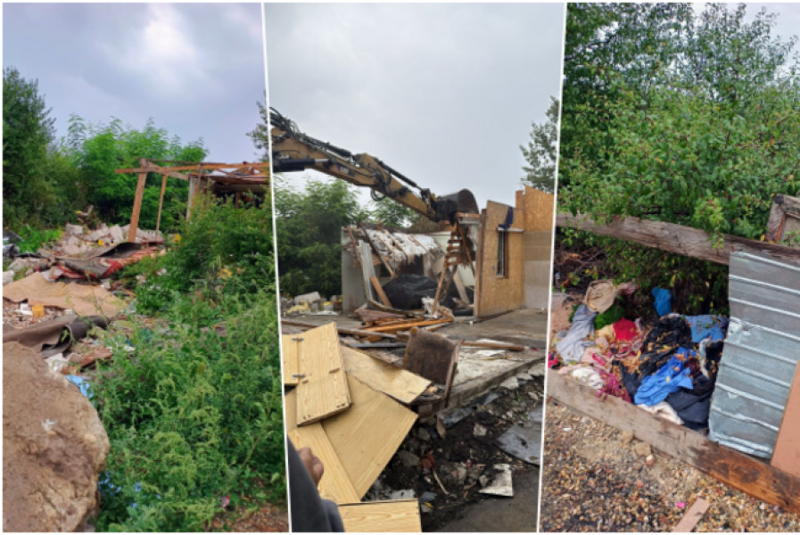 Construcție ilegală demolată în Ciarda Roșie, demers al Primăriei