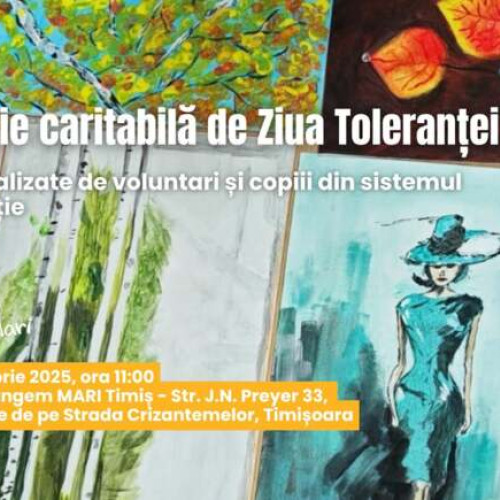 Expoziție caritabilă de artă pentru copiii din centrele de plasament