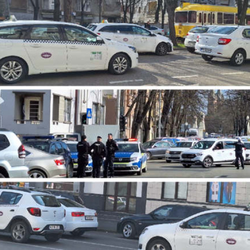 Taximetriștii protestează în mai multe județe pentru modificarea Legii 204/2019 privind transportul alternativ