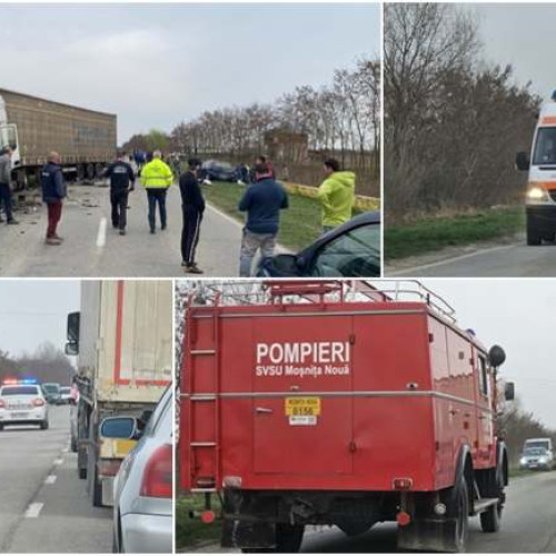 Șofer rănit în urma unui accident în Moșnița Nouă, fotografiile au fost trimise de un cititor Tion